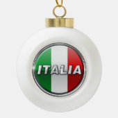 La Bandiera - die italienische Flagge Keramik Kugel-Ornament (Vorderseite)