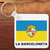 La Barceloneta (Flagge, Stadtviertel von Barcelona Schlüsselanhänger (Vorderseite)