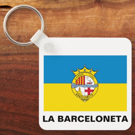 La Barceloneta (Flagge, Stadtviertel von Barcelona Schlüsselanhänger (Vorderseite)
