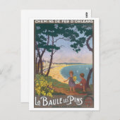 La Baule Les Buttons Postkarte (Vorne/Hinten)