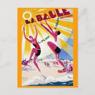 La Baule Vintage französisches Reiseplakat Postkarte
