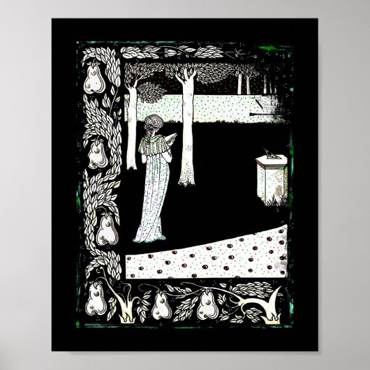 La Beale Isolde Reading in the Garden Poster (Vorne)