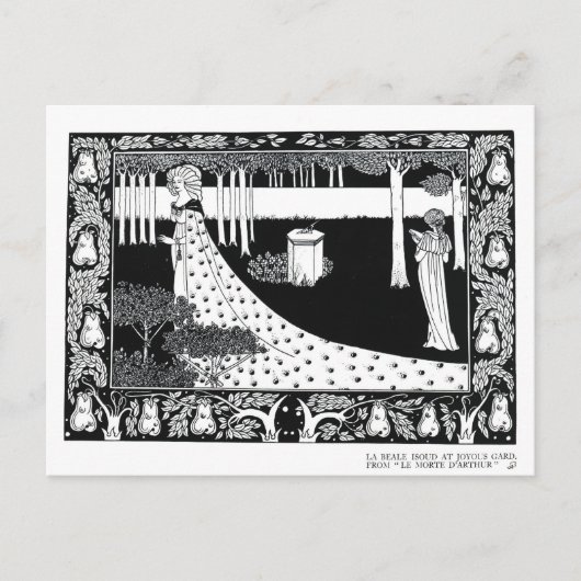 La Beale Isoud at Joyous Gard, Illustration von ' Postkarte (Vorderseite)