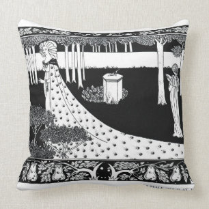 La Beale Isoud bei freudigem Gard, Illustration Kissen