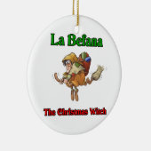La Befana die Weihnachtshexe. Keramikornament (Rechts)
