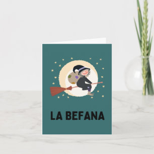 La Befana (Epifania) italienische Weihnachtshexe Karte