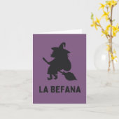 La Befana (Epifania) Karte (Gelbe Blume)