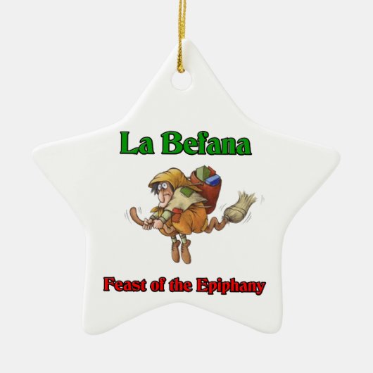 La Befana (Weihnachtshexe) Fest der Offenbarung Keramikornament (Vorne)