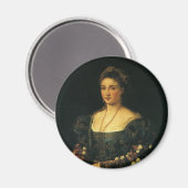 La Bella, Herzogin von Urbino von Tizian Magnet (Vorderseite/Rückseite)
