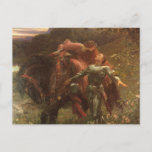 La Belle Dame sans Merci by Frank Dicksee Wedding Ankündigungspostkarte<br><div class="desc">Einfach Save the Date Postkarte anpassen! Künstler: Sir Frank Dicksee. La Belle Dame sans Merci ist eine Vintage Viktorianische Era-Liebe und romantische Kunstmalerei mit einer mittelalterlichen Szene mit einem Damsel in Not auf einem Pferd, das von ihrem Ritter in glänzender Rüstung gerettet wird. Deine klassische Märchenromantik. Über den Künstler: Sir...</div>