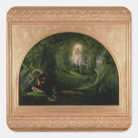 La Belle Dame Sans Merci Quadratischer Aufkleber (Vorderseite)