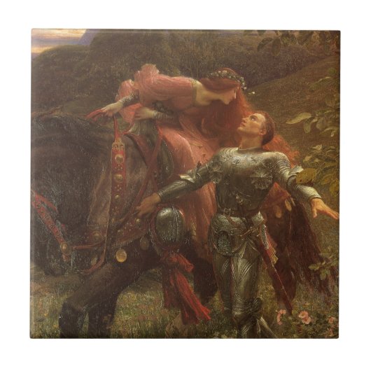 La Belle Dame sans Merci von Sir Frank Dicksee Fliese (Vorderseite)