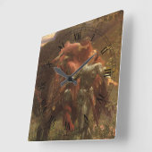 La Belle Dame sans Merci von Sir Frank Dicksee Quadratische Wanduhr (Winkel)