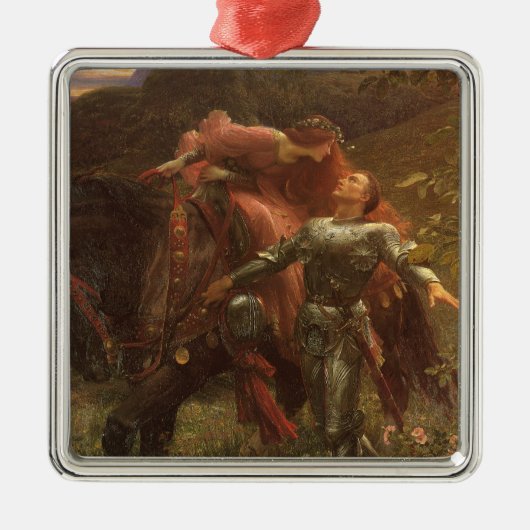 La Belle Dame sans Merci von Sir Frank Dicksee Silbernes Ornament (Vorne)