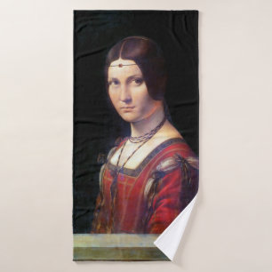 La Belle Ferronniere, Leonardo da Vinci Badehandtuch