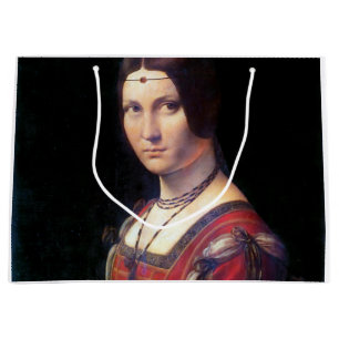La Belle Ferronniere, Leonardo da Vinci Große Geschenktüte