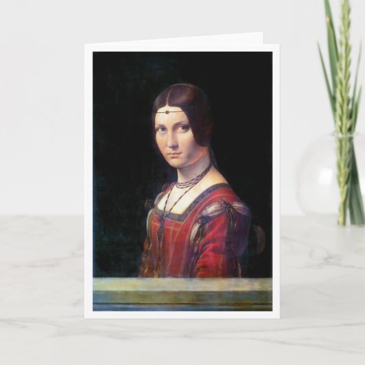 La Belle Ferronniere, Leonardo da Vinci Karte (Vorderseite)