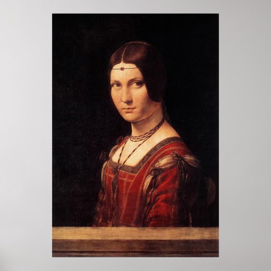 la belle ferronniere, Leonardo da Vinci Poster (Vorne)