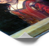 La Belle Ferronniere, Leonardo da Vinci Poster (Ecke)