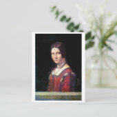 La Belle Ferronniere, Leonardo da Vinci Postkarte (Stehend Vorderseite)