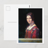 La Belle Ferronniere, Leonardo da Vinci Postkarte (Vorne/Hinten)