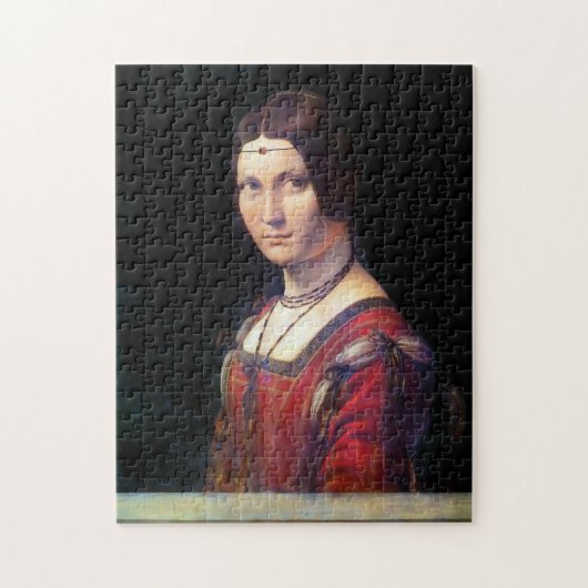 La Belle Ferronniere, Leonardo da Vinci Puzzle (Vertikal)