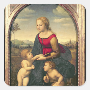 La Belle Jardiniere, 1507 Quadratischer Aufkleber