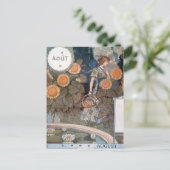 La Belle Jardiniere - August - Eugène Grasset Postkarte (Stehend Vorderseite)