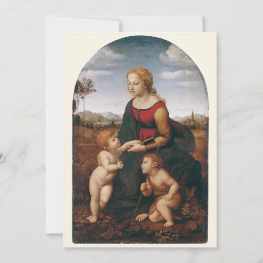 La Belle Jardinière von Rapahel Einladung (Vorderseite)