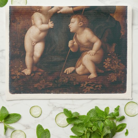 La Belle Jardinière von Rapahel Geschirrtuch (Gefaltet)