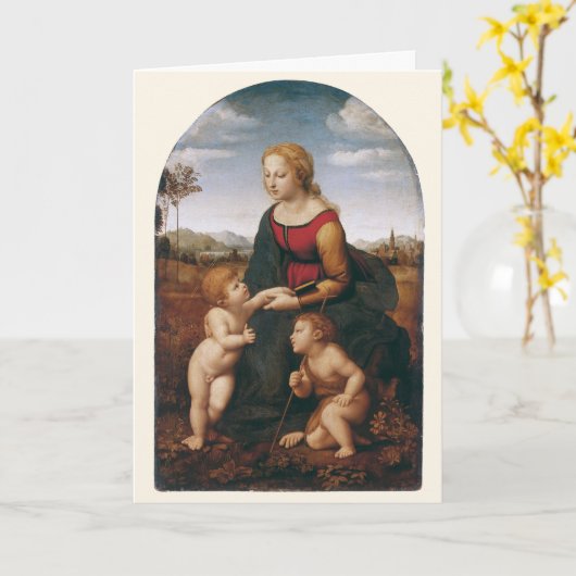 La Belle Jardinière von Rapahel Karte (Gelbe Blume)