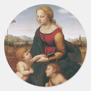 La Belle Jardinière von Rapahel Runder Aufkleber