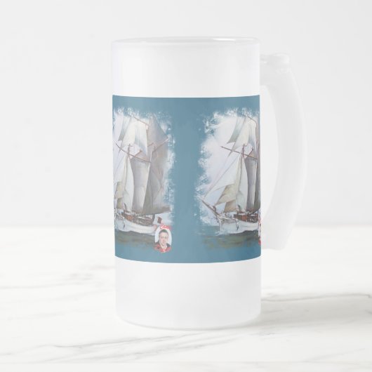 La Belle Poule Mattglas Bierglas (VorderseiteRechts)