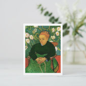 La Berceuse (Augustine Roulin), Vincent van Gogh Postkarte (Stehend Vorderseite)