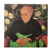 La Berceuse (Augustine Roulin) von Vincent van Gog Fliese (Vorderseite)