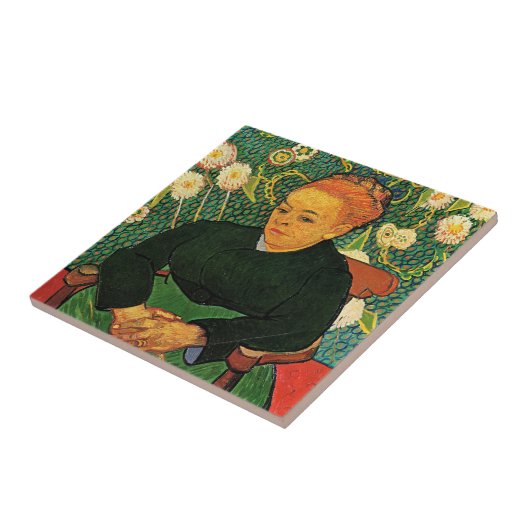 La Berceuse (Augustine Roulin) von Vincent van Gog Fliese (Seite)