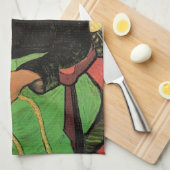 La Berceuse (Augustine Roulin) von Vincent van Gog Geschirrtuch (Viertel Falte)