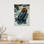 LA BOBEUSE (Die Bobfahrerin) Poster (Küche)
