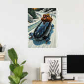 LA BOBEUSE (Die Bobfahrerin) Poster (Heimbüro)