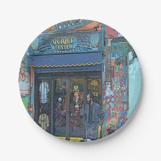 La Boca - Buenos Aires Pappteller (Vorderseite)