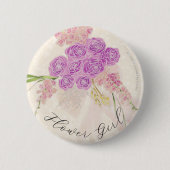 La Boca Golden bow Bouquet Blumenmädchen Button (Vorderseite)