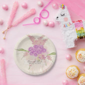 La Boca Golden Sheer Bow Bouquet  Pappteller (Party)