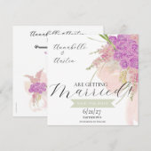 La Boca Rosa Blush zarter Bogen Blumenstrauß Save The Date (Vorne/Hinten)