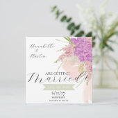 La Boca Rosa Blush zarter Bogen Blumenstrauß Save The Date (Stehend Vorderseite)