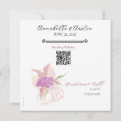 La Boca Rosa Blush zarter Bogen Blumenstrauß Save The Date (Rückseite)