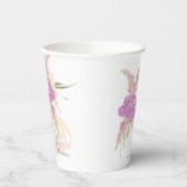 La Boca Rosa rosa Bogen Rosenbouquet Papierbecher (Links)