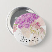 La Boca Rosa Röte zarter Bogen und Bouquet Bräute Button (Vorne & Hinten)