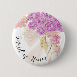La Boca Rosa schieres Bouquet Ehrenjungfer Button