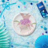 La Boca Rosa Sheer Blush-Bogen-Blumenstrauß-Papier Pappteller (Party)