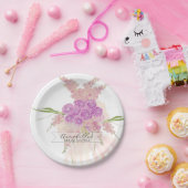 La Boca Rosa Sheer Blush-Bogen-Blumenstrauß-Papier Pappteller (Party)